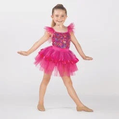 1st Position Sequin Bodice Tutu with Square Neckline
