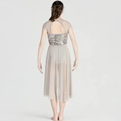 1st Position Sequin Lyrical Unitard with Open Front Skirt