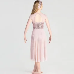 1st Position Sequin Lyrical Unitard with Open Front Skirt
