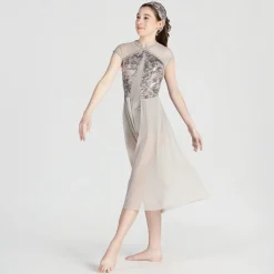 1st Position Sequin Lyrical Unitard with Open Front Skirt
