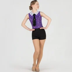 1st Position Sequin Mesh Topped Showbiz Unitard