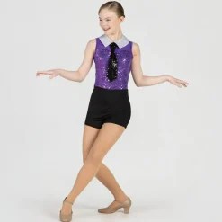 1st Position Sequin Mesh Topped Showbiz Unitard