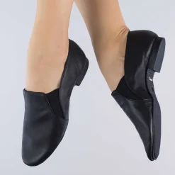 1st Position Side Gusset Slip on Full Sole Jazz Shoe