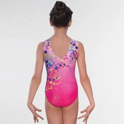 1st Position Star Print Sleeveless Leotard