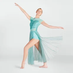 1st Position Sweetheart Neckline Sequin and Lace Lyrical Dress