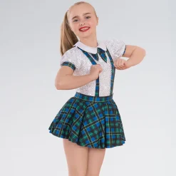 1st Position Tartan Schoolgirl Outfit with Bow
