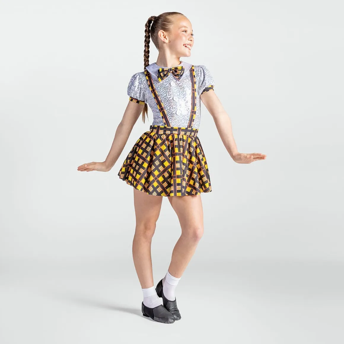 1st Position Tartan Schoolgirl Outfit with Bow