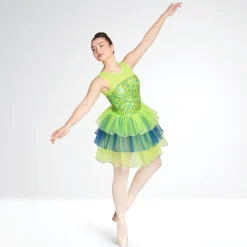 1st Position Tiered Sequin Ballet Dress