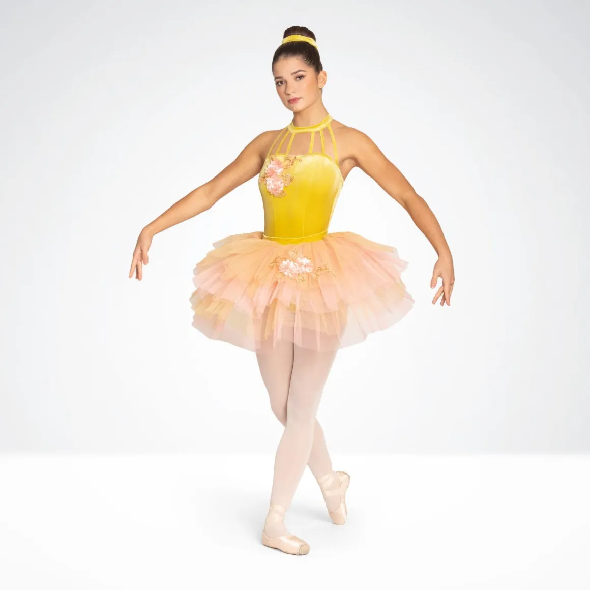 1st Position Velvet Applique Leotard with Separate Matching Tutu