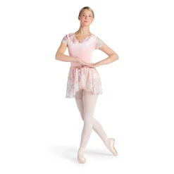 1st Position Velvet Leotard with Contrasting Sleeves/Collar and Separate Skirt