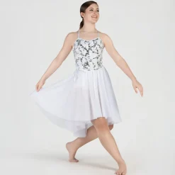 1st Position Wrap Around Sequin Dipped Hem Lyrical Dress