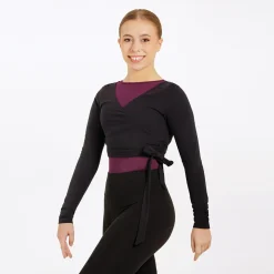 1st Position Wrap Front Jersey Top