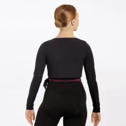 1st Position Wrap Front Jersey Top