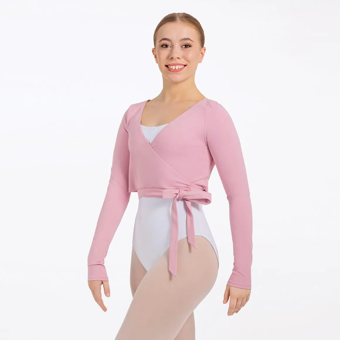 1st Position Wrap Front Jersey Top