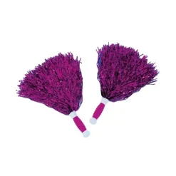 Tinsel Pom Poms Pair